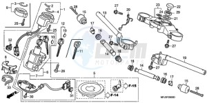 CBR600RR9 BR / MME - (BR / MME) drawing HANDLE PIPE/TOP BRIDGE