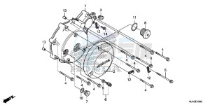 VT750CSD Shadow - VT750CS-D 2ED - (2ED) drawing LEFT CRANKCASE COVER (VT750C/C2S/CA/CS)