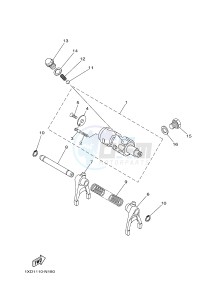 YXM700E YXM70VPXG VIKING EPS (B423) drawing SHIFT CAM & FORK