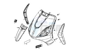 BOULEVARD - 50 CC 4T EU2 25 KM/H drawing FRONT SHIELD