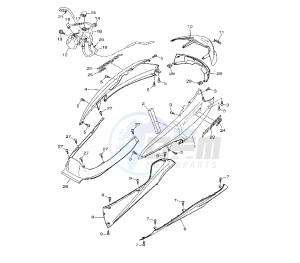 YP MAJESTY ABS 400 drawing REAR BODY