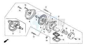 CB250 drawing OIL PUMP