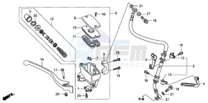 VT750CA drawing FR. BRAKE MASTER CYLINDER