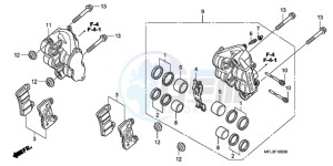 CBR1000RRA Europe Direct - (ED) drawing FRONT BRAKE CALIPER