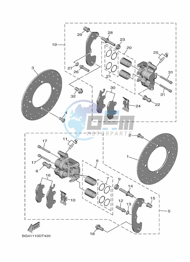 REAR BRAKE CALIPER