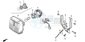 PK50M WALLAROO drawing HEADLIGHT