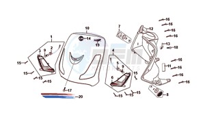 FIDDLE II 50 (25 KM/H) (AF05W4-NL) (E4) (L8-M0) drawing FRONT COVER FRONT INNER BOX / FIDDLE II 50 (25 KM/H) (AF05W4-NL) (E4) (L8-M0)