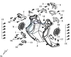 JOYRIDE 125 drawing COWLING INNER FR PLATE