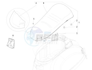 SUPER GTS 125 4T 3V IE NOABS E2-E3 (APAC) drawing Saddle/seats