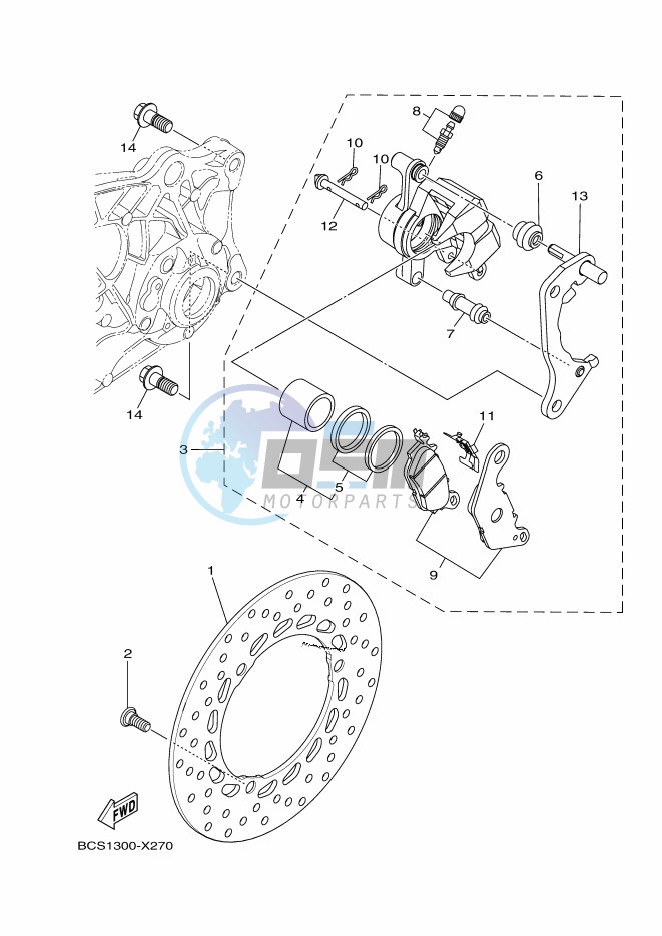 REAR BRAKE CALIPER