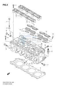 GSX-R750 (E2) drawing CYLINDER HEAD