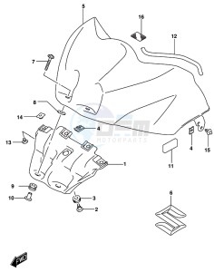 GSX-R1000 ARZ drawing FUEL TANK FRONT COVER (GSX-R1000AL8 E21) (FOR YKV)