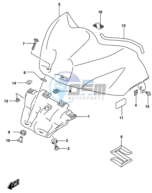 FUEL TANK FRONT COVER (GSX-R1000AL8 E21) (FOR YKV)