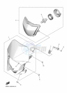 WR450F (BDBC) drawing HEADLIGHT