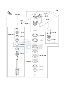 KLX 450 A [KLX450R] (A8F-A9F) A9F drawing SHOCK ABSORBER-- S- -