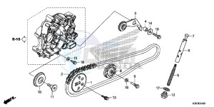 MSX125F MSX125 UK - (E) drawing CAM CHAIN/TENSIONER