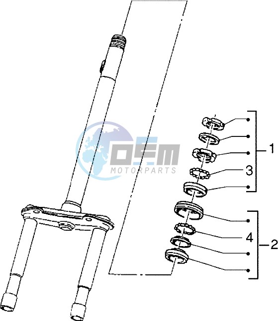 Steering bearing ball tracks