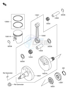 RM65 (E3) drawing CRANKSHAFT PISTON