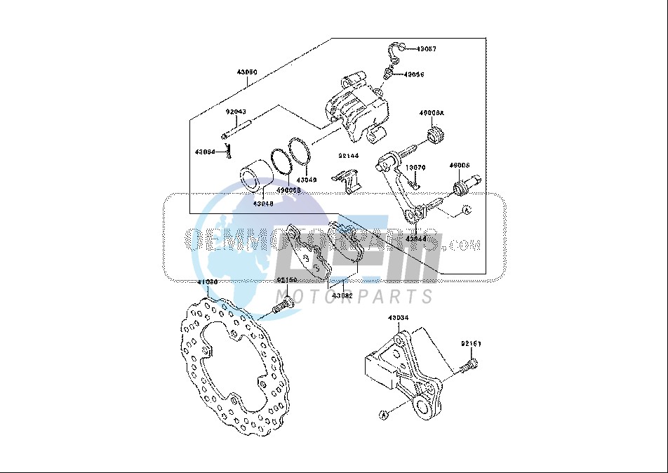 REAR BRAKE CALIPER