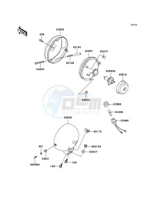 ELIMINATOR 125 BN125A7F GB XX (EU ME A(FRICA) drawing Headlight(s)(WV)