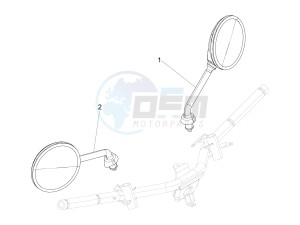 Liberty 125 4T PTT E3 (E) (EMEA) drawing Driving mirror/s