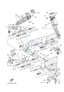 YXZ1000ETS YXZ10YESH YXZ1000R EPS SS SPECIAL EDITION (B57J) drawing FRONT SUSPENSION & WHEEL