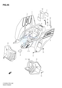 LT-Z400 (E33) drawing REAR FENDER (LT-Z400ZL2 E33)