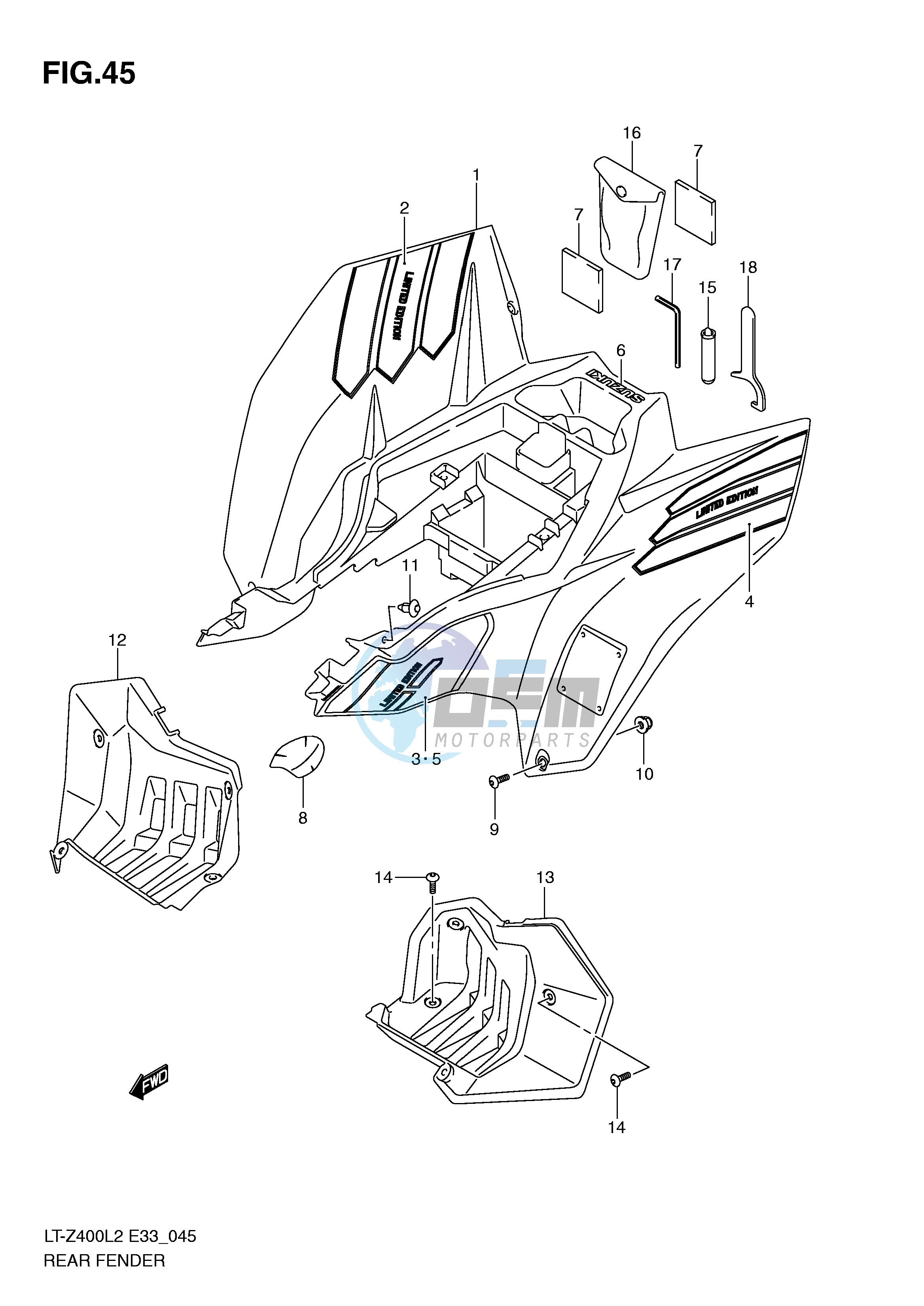 REAR FENDER (LT-Z400ZL2 E33)