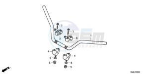 TRX500FA9 Australia - (U) drawing HANDLE PIPE