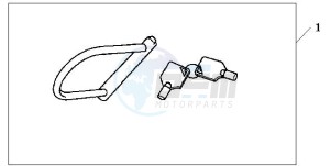 VFR800 drawing HONDA U-LOCK