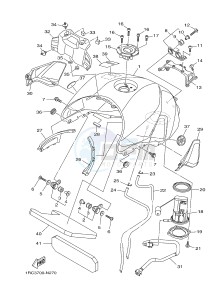 MT09 900 (1RC9) drawing FUEL TANK