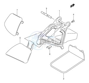 AN400 (E2) Burgman drawing UPPER BOX (MODEL K1 K2)