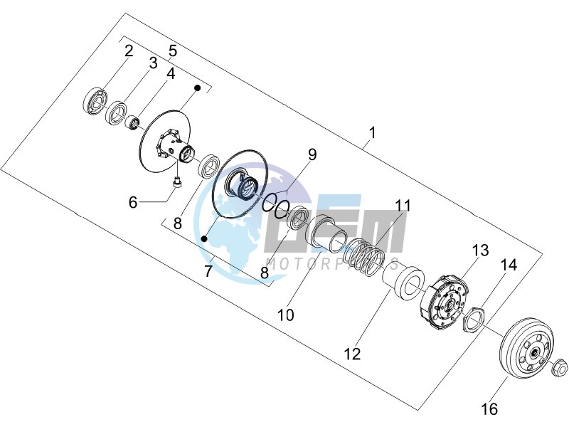 Driven pulley