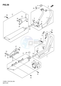 VL800 (E3-E28) VOLUSIA drawing MUFFLER (VL800L1 E33)