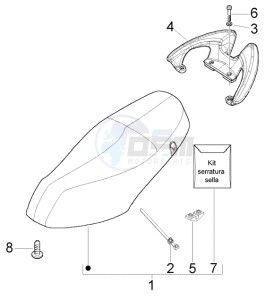 Fly 125 4t drawing Saddle - grip