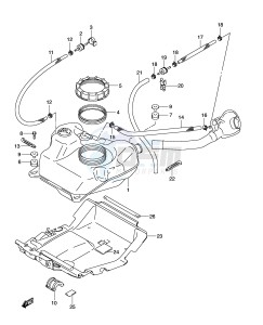 AN650 (E2) Burgman drawing FUEL TANK