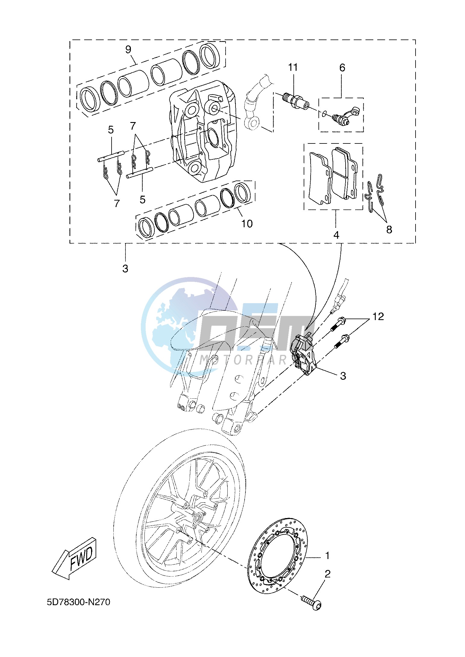 FRONT BRAKE CALIPER