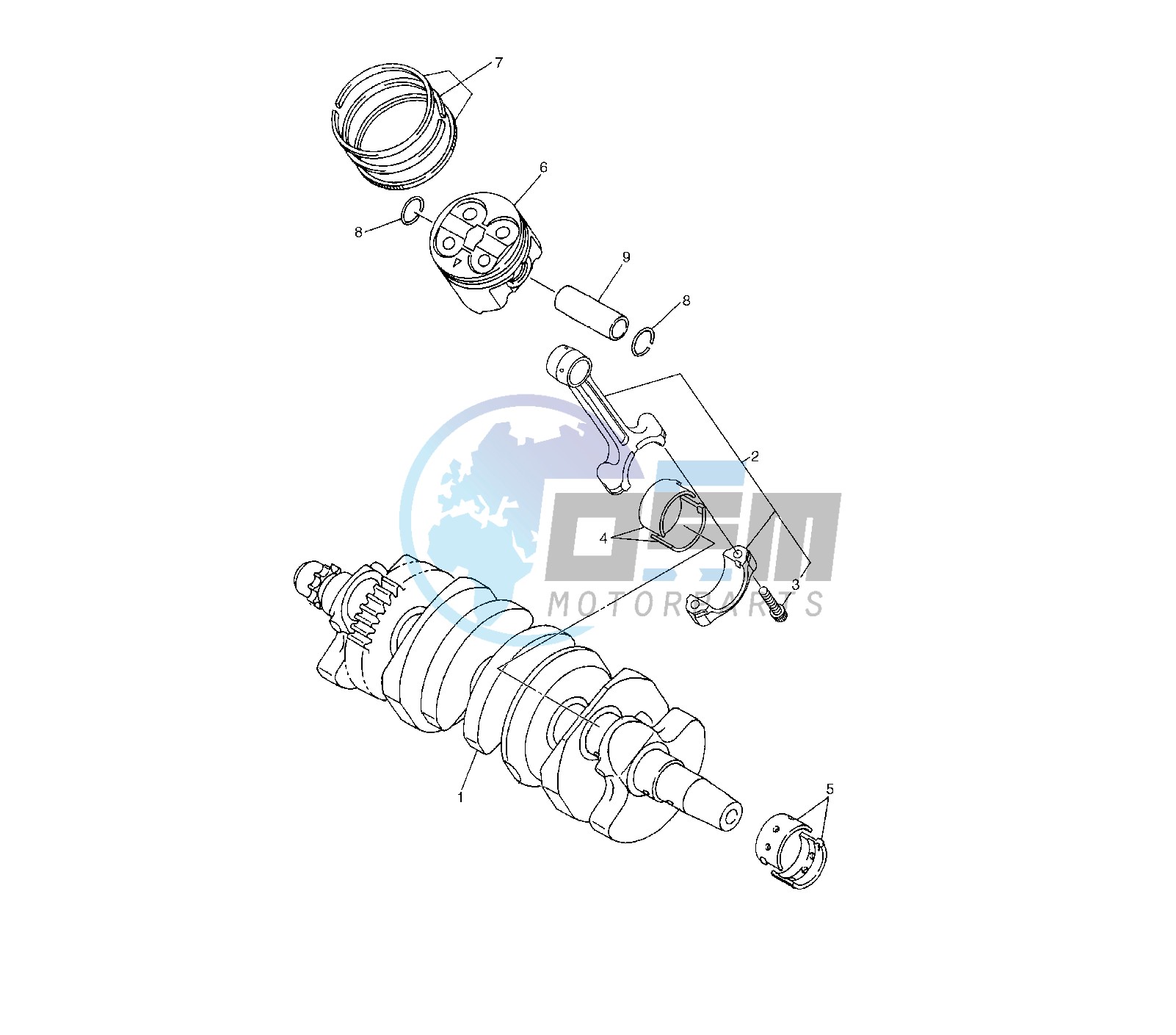 CRANKSHAFT AND PISTON