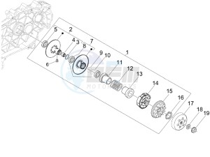 GTV 250 ie USA drawing Driven pulley