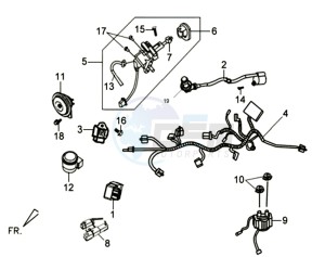 ORBIT II 50 drawing WIRING HARNASS - IGNITION LOCK - CDI UNIT