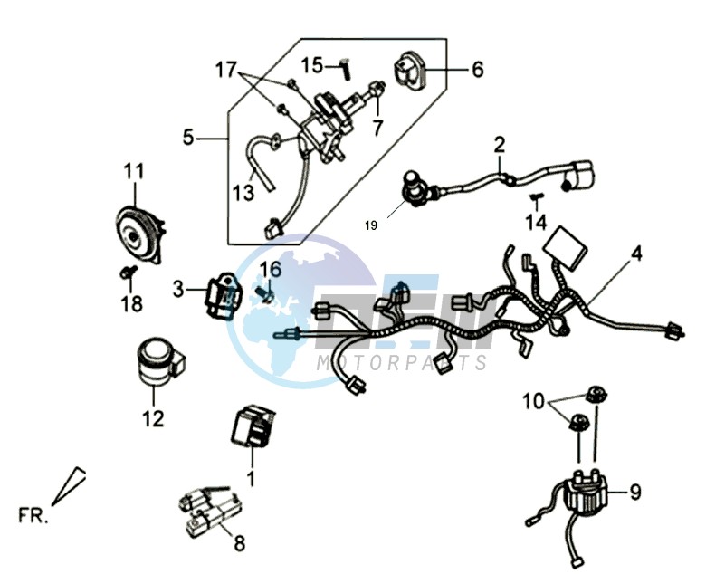 WIRING HARNASS - IGNITION LOCK - CDI UNIT