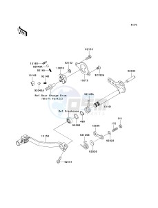 KX 250 W [KX250F MONSTER ENERGY] (W9FA) W9F drawing GEAR CHANGE MECHANISM