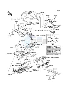 Z750 ABS ZR750MBF FR GB XX (EU ME A(FRICA) drawing Side Covers/Chain Cover