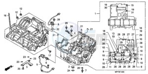 CB1300SA9 UK - (E / ABS BCT MKH MME TWO) drawing CRANKCASE