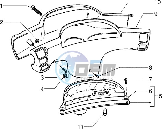 Speedometers Kms. - handlebar cover