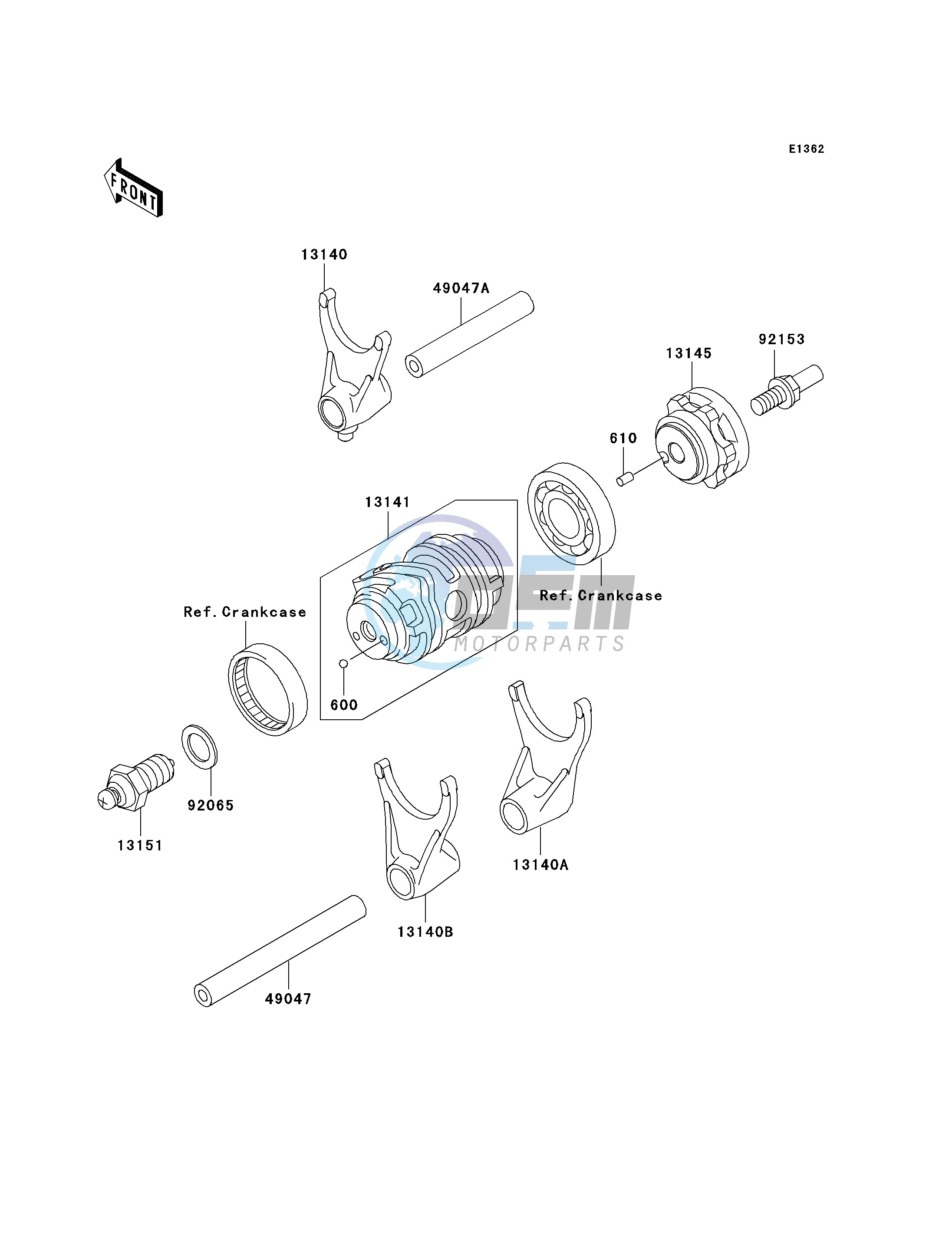 GEAR CHANGE DRUM_SHIFT FORK-- S- -