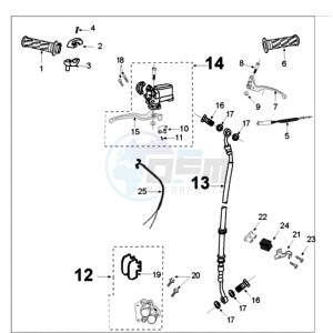 TWEET 50 A drawing BRAKE SYSTEM