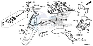 SH125SG SH300A UK - (E) drawing REAR FENDER/ LICENSE LIGHT