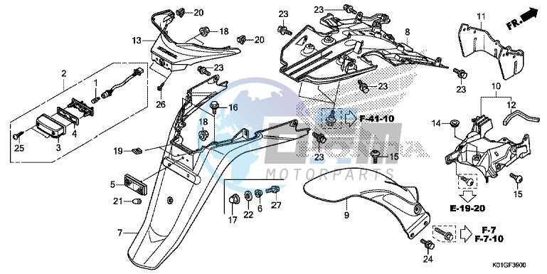 REAR FENDER/ LICENSE LIGHT