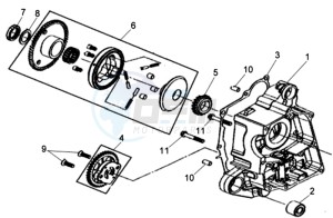 ALLO GT 25KMH 50 drawing CRANKCASE RIGHT / OILPUMP